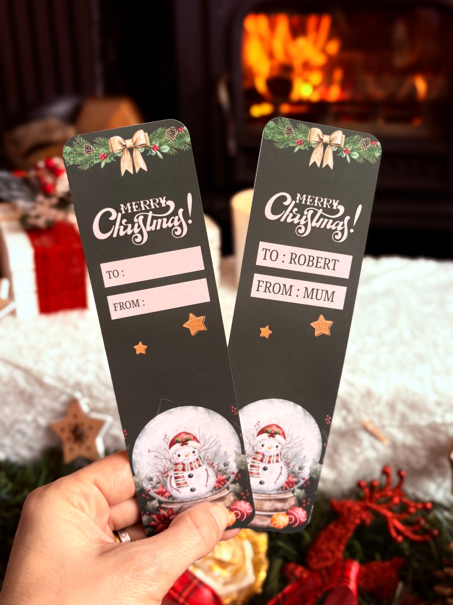 Christmas Bookmark - Personalised
