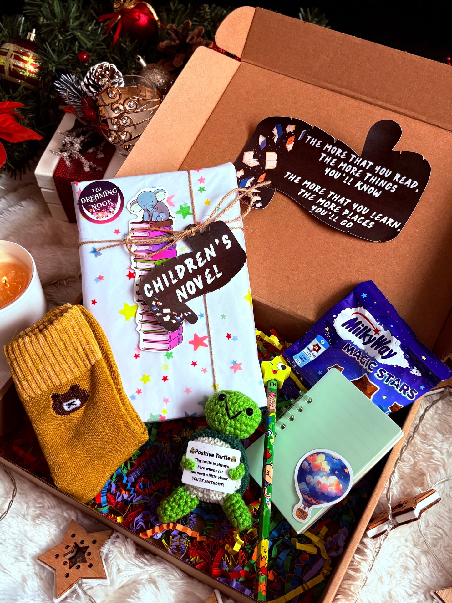 Children's Blind Date with a Book Gift Box | Novel, Plush, Socks