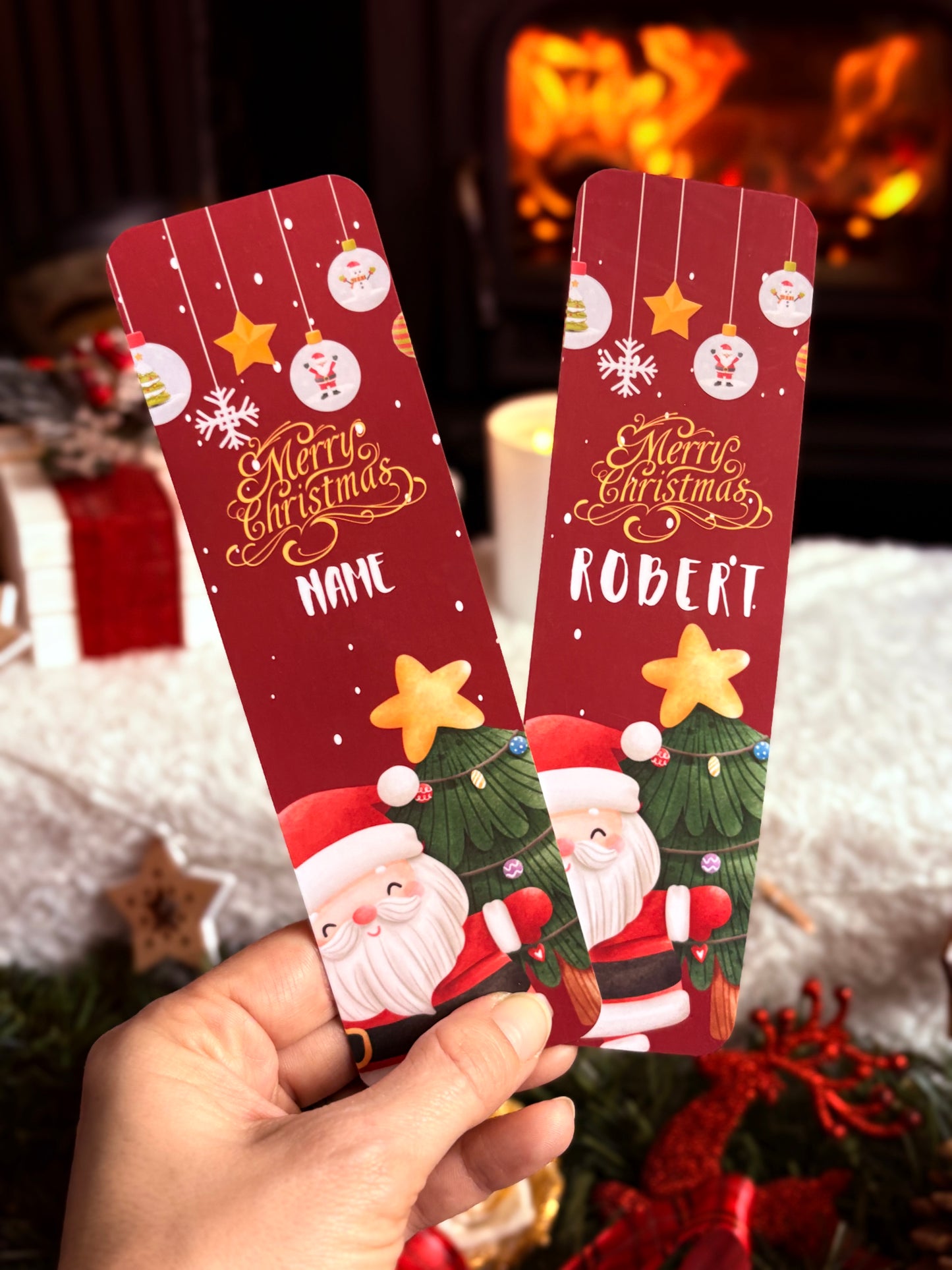 Christmas Bookmark - Personalised