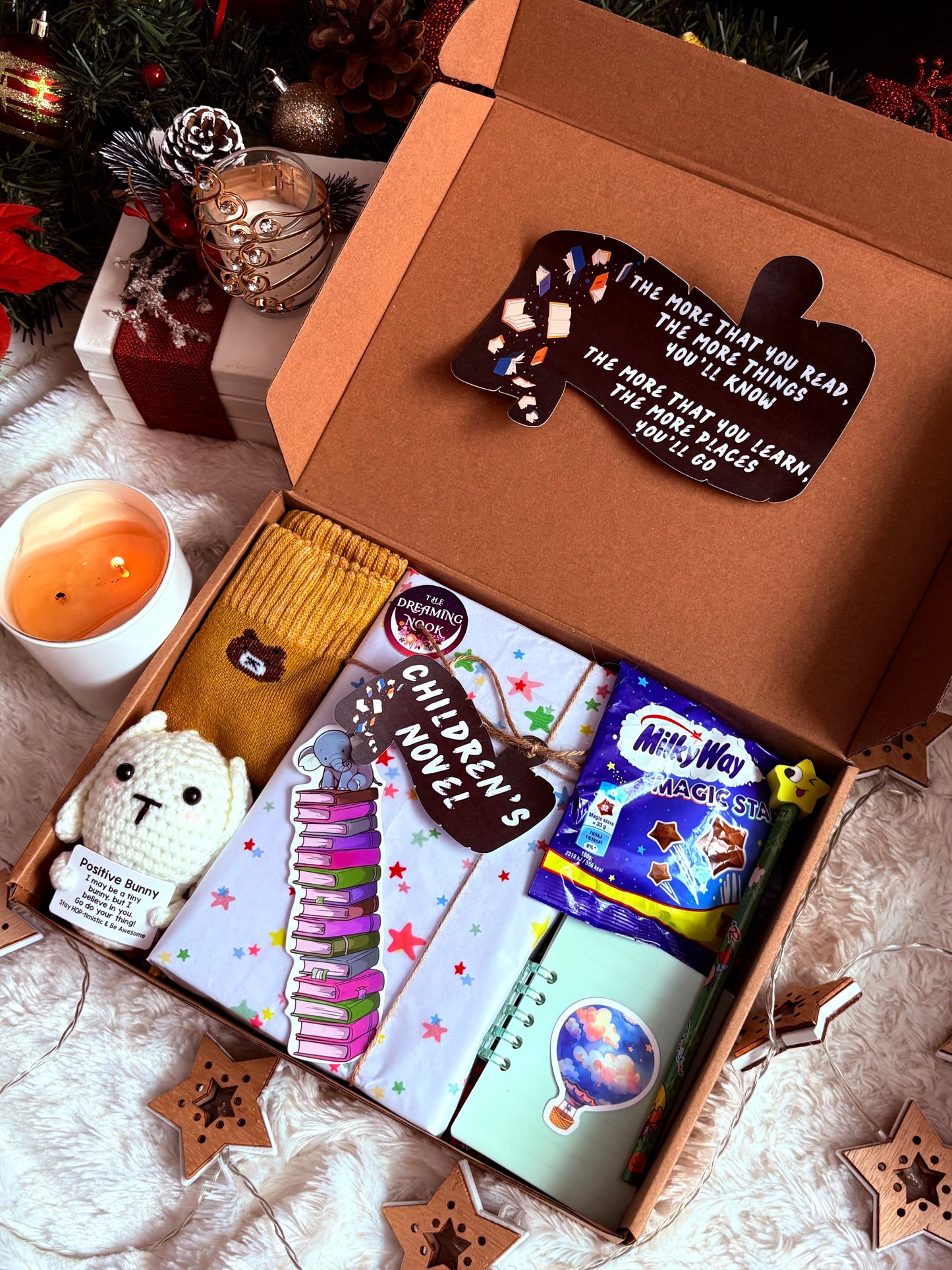 Children's Blind Date with a Book Gift Box | Novel, Plush, Socks